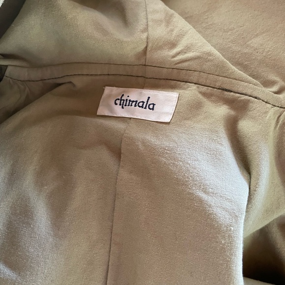 Chimala Olive Green Hooded unisex Coat - Picture 3 of 8